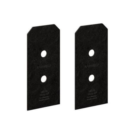 Simpson Strong-Tie Simpson Strong Tie Outdoor Accents Avant Collection ZMAX, Black Post Base Side Plate for 4x (Qty-2) APVB44DSP